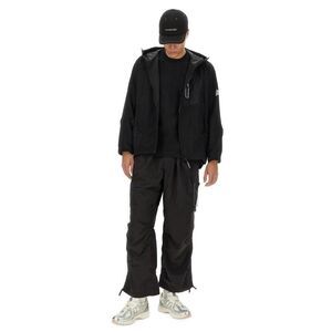 AND WANDER Lightweight Water-Repellent Hooded Jacket Men BLACK Outerwear